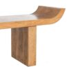 615871 Banco de gran tamaño diseño rústico 160 madera de mango acabado natural