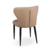 616600 Silla de diseño moderno BREMEN tapizado tonos beige y patas hierro negro