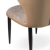 616600 Silla de diseño moderno BREMEN tapizado tonos beige y patas hierro negro
