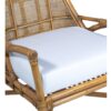 717200 Sillón butaca con reposabrazos diseño vintage YUCATÁN ratán natural con cojín