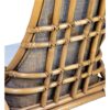717200 Sillón butaca con reposabrazos diseño vintage YUCATÁN ratán natural con cojín