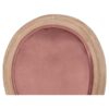 800114 Silla de diseño clásico madera con terciopelo rosa respaldo medallón