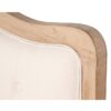 800117 Cabecero de diseño clásico 160 madera y tapizado capitoné lino beige