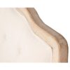 800119 Cabecero de diseño clásico 160 madera y tapizado capitoné lino beige