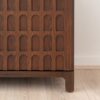 34NJ25130 Mueble de televisión de diseño DARA 210 madera de roble oscuro relieves - Imagen 4