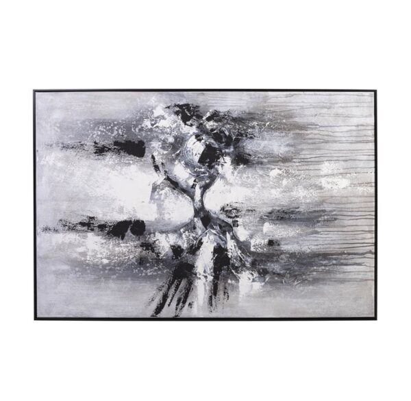 6561005 Cuadro óleo de diseño abstracto BERNA 150 blanco y negro
