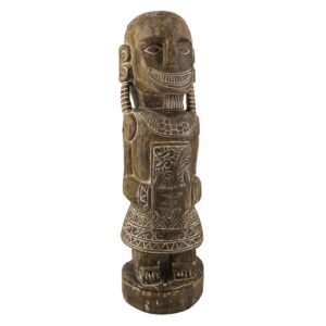 Escultura TÓTEM PRIMITIVO TALLADO madera mango