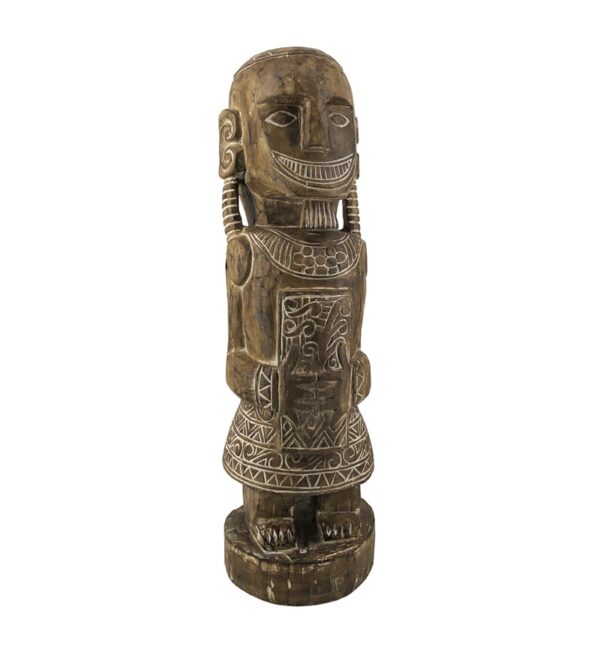 711021 Escultura 100 TÓTEM PRIMITIVO TALLADO madera de mango