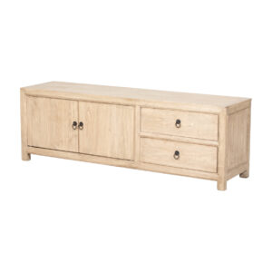 GM940 Mueble de televisión de diseño oriental 180 madera de álamo acabado natural