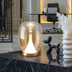 724326 Lámpara de sobremesa de diseño moderno SUSPIRO 77 cristal soplado ámbar