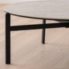 34AC25051C Mesa de centro de diseño moderno 92 porcelánico y metal negro - Imagen 4
