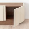 34AC25583WB Mueble de televisión de diseño moderno OBI 198 Nogal y beige brillo - Imagen 2
