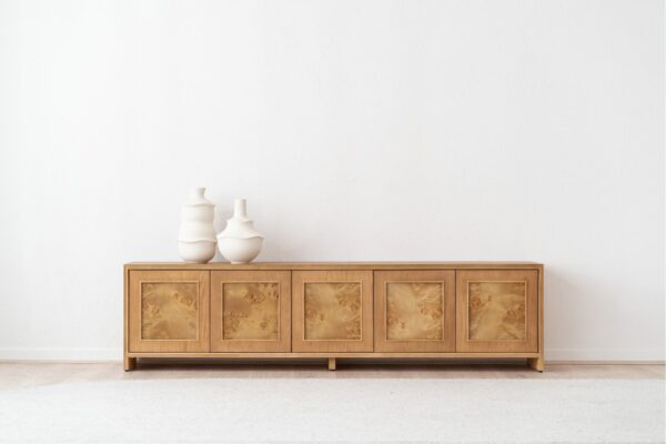 34NJ25371 Mueble de televisión de diseño clásico TERRA 198 madera de roble