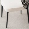 34DF2413N Silla de diseño moderno EVA tapizado marfil y negro geométrico - Imagen 4