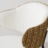 34DF2572M Silla de diseño moderno CLOE tapizado blanco y mostaza metal negro - Imagen 3