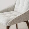 34DF2445BW Silla de diseño moderno MIA tapizado gris patas madera - Imagen 3