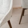 34DF2445BW Silla de diseño moderno MIA tapizado gris patas madera - Imagen 4
