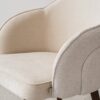 34IH2391BW Silla de diseño moderno ROMA tapizado marfil patas madera - Imagen 4