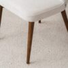 34DF2413W Silla de diseño moderno EVA tapizado beige y gris patas madera - Imagen 3