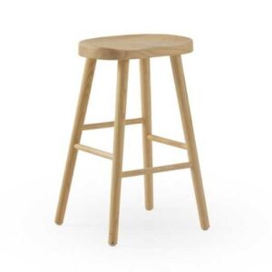 11589 Taburete alto diseño rústico 65 madera color natural