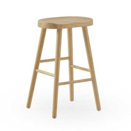 11589 Taburete alto diseño rústico 65 madera color natural