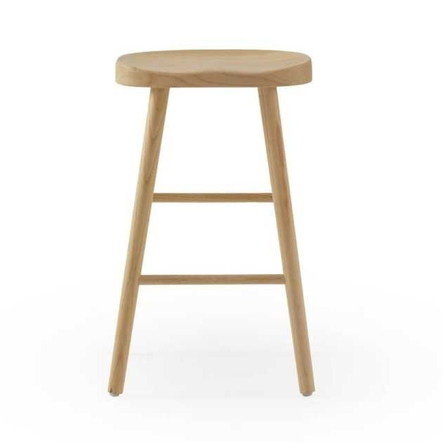 11589 Taburete alto diseño rústico 65 madera color natural