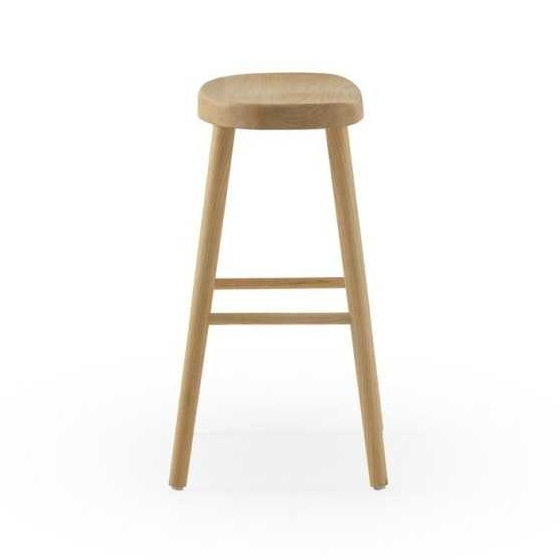 11589 Taburete alto diseño rústico 65 madera color natural