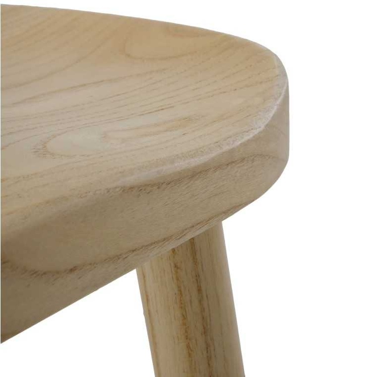 11589 Taburete alto diseño rústico 65 madera color natural