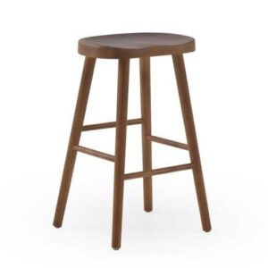 11590 Taburete alto diseño rústico 65 madera color nogal