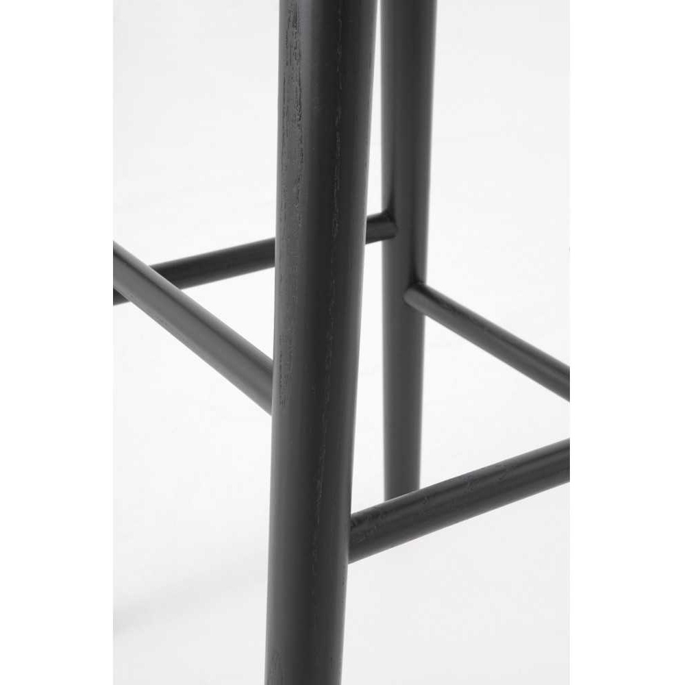 11591 Taburete alto diseño rústico 65 madera color negro