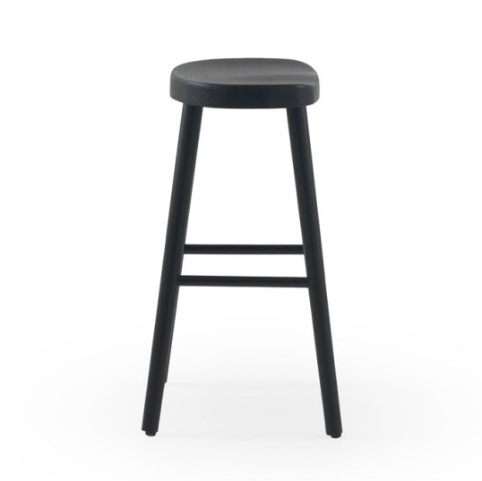 11591 Taburete alto diseño rústico 65 madera color negro