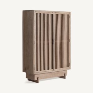 37007 Armario de gran tamaño diseño rústico GÀBIA 138 madera de mango acabado arenado
