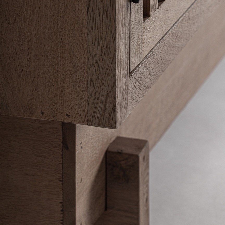 37007 Armario de gran tamaño diseño rústico GÀBIA 138 madera de mango acabado arenado