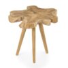 5930450 Mesa auxiliar diseño rústico madera de teka formas irregulares