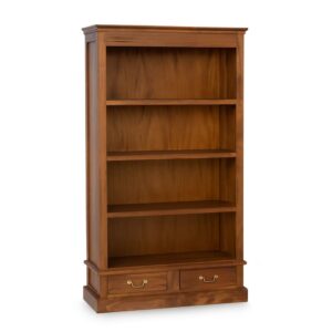 597100 Estantería librería diseño colonial HARVARD 98 madera de caoba acabado natural