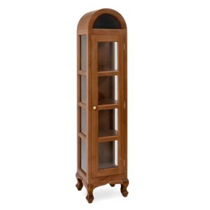597102 Vitrina de diseño colonial NEWPORT 44 madera de caoba acabado natural