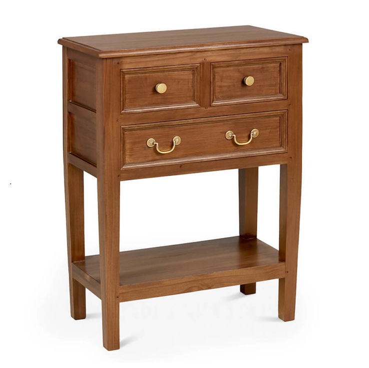 597201 Mesa auxiliar diseño vintage colonial HARVARD 65 madera de caoba natural