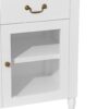 5973001 Aparador de diseño vintage MONTREAL 140 madera de caoba blanco y puertas de cristal