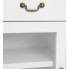 5973001 Aparador de diseño vintage MONTREAL 140 madera de caoba blanco y puertas de cristal