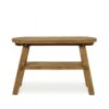 598200 Consola ovalada de diseño rústico FEROE madera de teka natural