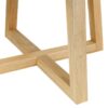 601200 Mesa de comedor redonda diseño nórdico OSAKA Ø140 madera de mango y microcemento