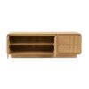 6396001 Mueble de televisión diseño rústico nórdico EYRE madera de teka natural