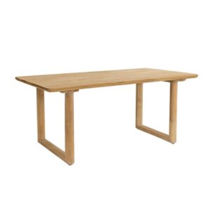 6396005 Mesa de comedor diseño rústico nórdico EYRE 180 madera de teka natural
