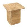 6396010 Mesa auxiliar cuadrada diseño nórdico EYRE 50 madera de teka natural