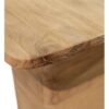 6396010 Mesa auxiliar cuadrada diseño nórdico EYRE 50 madera de teka natural