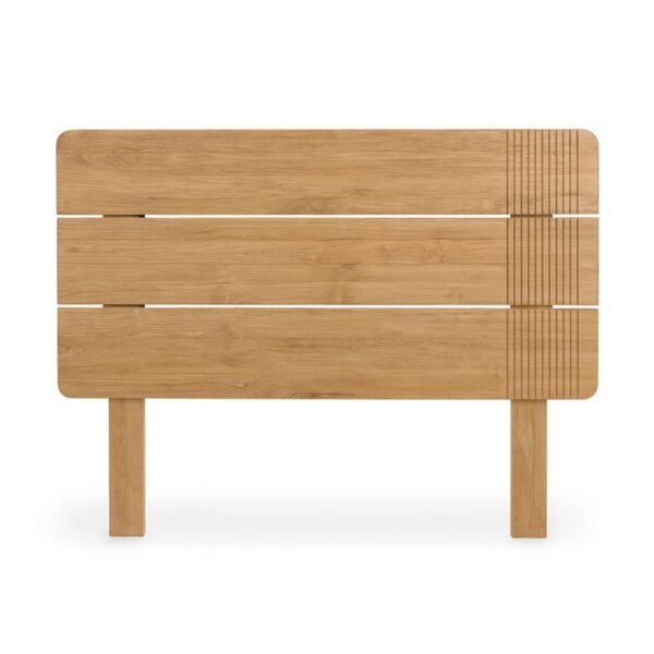6396012 Cabecero de diseño rústico nórdico EYRE 160 madera de teka natural