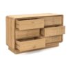 6396013 Cómoda de diseño rústico nórdico EYRE 125 madera de teka natural