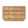 6396013 Cómoda de diseño rústico nórdico EYRE 125 madera de teka natural