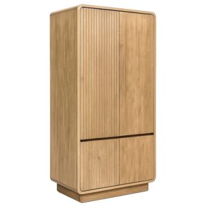6396014 Armario de diseño rústico nórdico EYRE 90 madera de teka natural