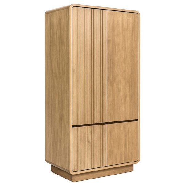 6396014 Armario de diseño rústico nórdico EYRE 90 madera de teka natural